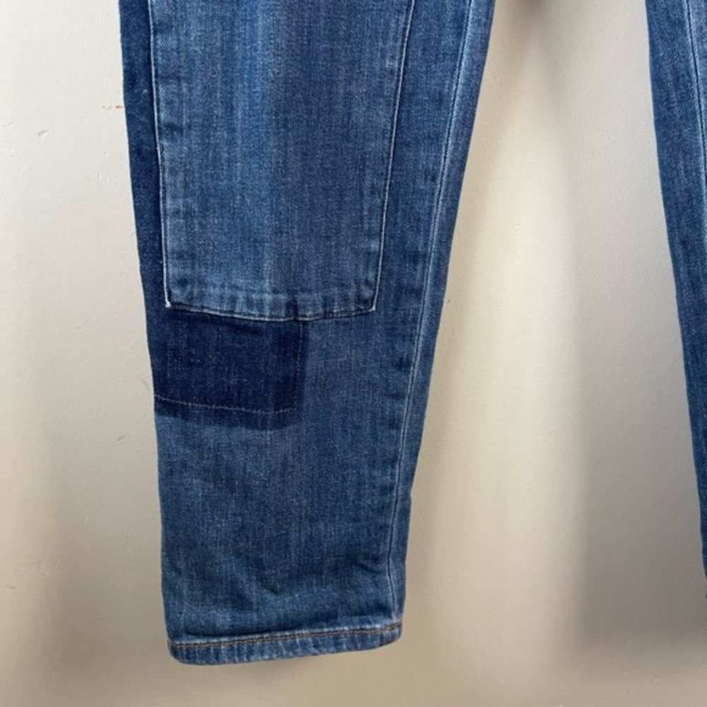 Anthropologie Patchwork Boyfriend Jeans in Medium Blue - Picture 6 of 15